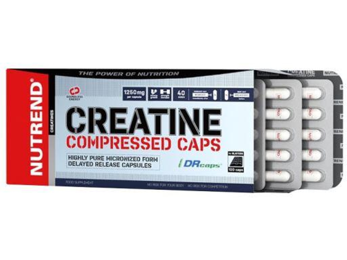 Complemento Alimentar NUTREND Cápsulas Comprimidas Creatina 120 Cápsulas