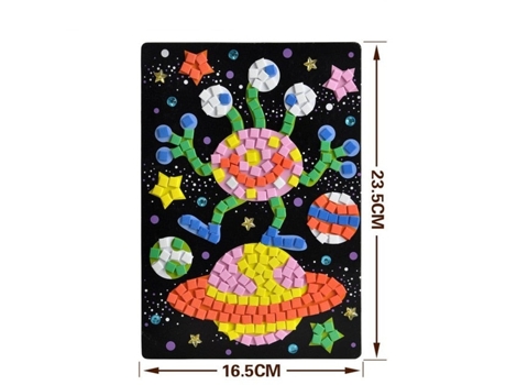 Hecho a mano 3d niños mosaico diy pegatinas de cristal arte - espuma eva juguetes educativos creativos13 SLOWMOOSE