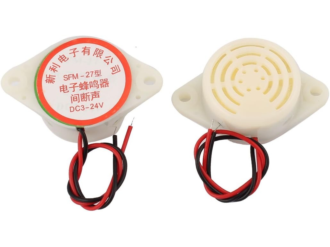 Zumbador Electrónico De Tono De Señal Intermitente Sfm-27 Dc 3-24v 90db, 2 Unidades