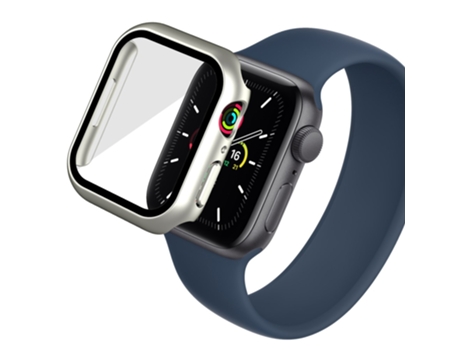 Carcasa de TPU goma antiarañazos para Apple Watch Series 7 41mm - plata