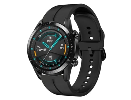 Correa de reloj inteligente para Huawei GT2 46 mm 22 mm Bucle de silicona (negro)