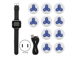 Receptor De Reloj Móvil Inalámbrico Ctw06+ctt23 10 Pager De Enfermería Azul Blanco