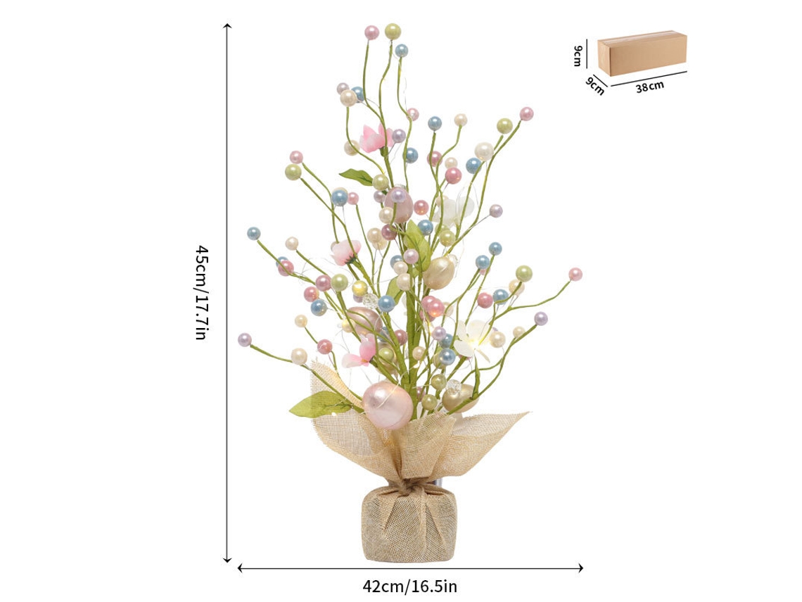Unidad De Árbol De Decoración De Pascua, Decoración Creativa De Huevos, Decoración De Huevos De Pascua Led Luminosa, Árbol De Decoraci