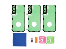Tapa Trasera Adhesiva Para Samsung S22+ Plus S906 Con Kit De Limpieza Y 3 Tiras Adhesivas.