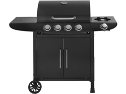 Parrilla de gas "Feria 5" - 5 quemadores (incluido uno lateral) - 14,5 kW - Negra