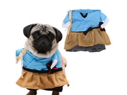 KKPM-Fun Poliéster Samurai Disfraz Para Perro Y Gato Halloween Costume Fiesta Disfrazar Talla M