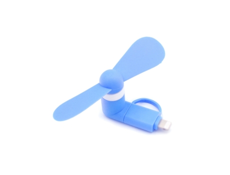 Mini Ventilador SLOWMOOSE Dc-5V 2 en 1 Micro USB para iOs/Android Azul