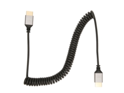 Cabo HDMI espiralado de alta velocidade Baoj-2026 4K 60Hz macho para macho para tablet, câmera, computador, TV e monitor.