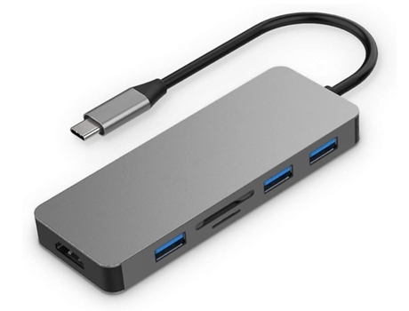 Hub Usb C Avec 4K Hdmi 3 Puertos Usb 3.0 Sd / TF Macbook Pro Compatible con Adaptador 13/15/16 Mac Air 2018 Surface Book 2 / Go Hp Dell Xps BISBISOUS