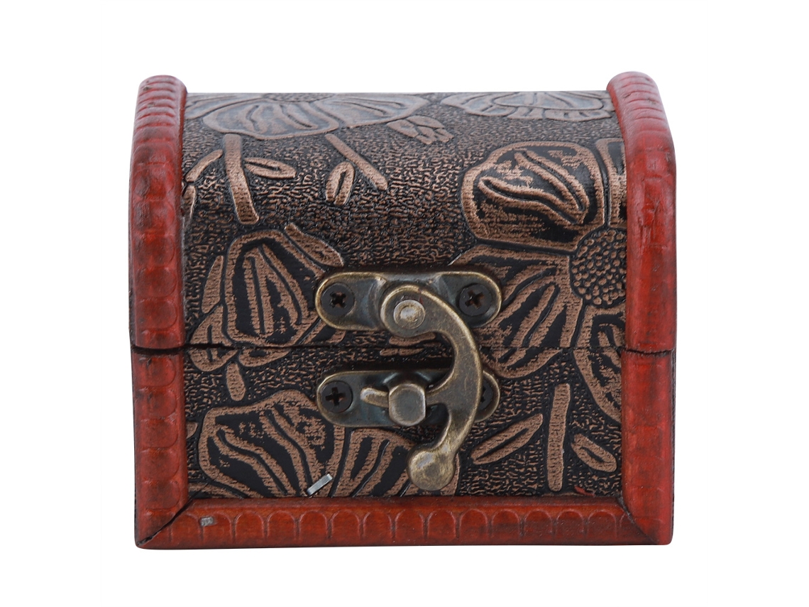 Joyero de madera vintage, joyero de madera para guardar collares y joyas.