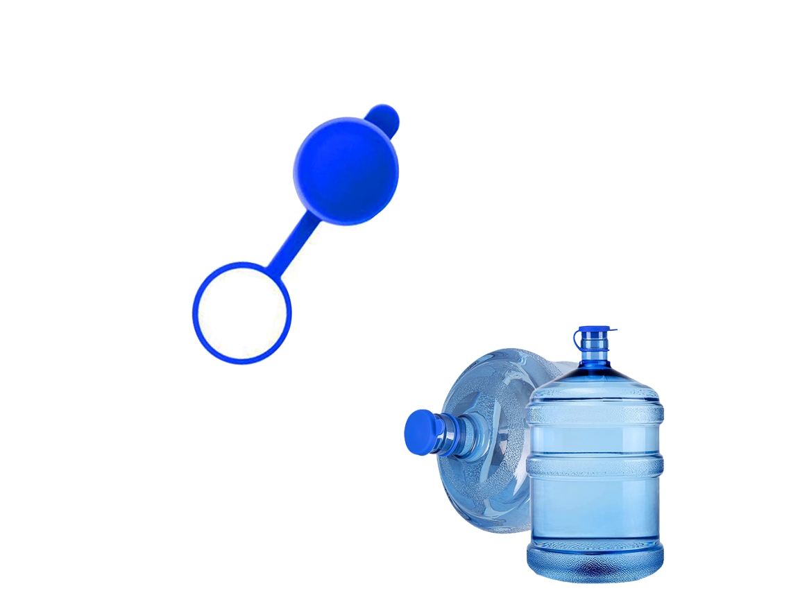 Tapón Reutilizable Para Botella De Agua De 5 Galones, De Silicona A Prueba De Derrames Con Anillo.