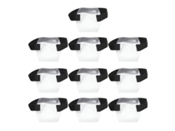 10 Unidades Porta Badges De Brazo Ajustable Impermeable Pvc Con Cierre De Velcro Para Oficina Negocios Escuela