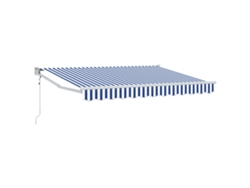 Toldo eléctrico retráctil, azul y blanco, 3 x 2 m, VIDAXL