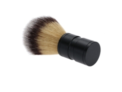 Brocha de afeitar de nailon para hombre con mango de metal, color negro, 1 unidad