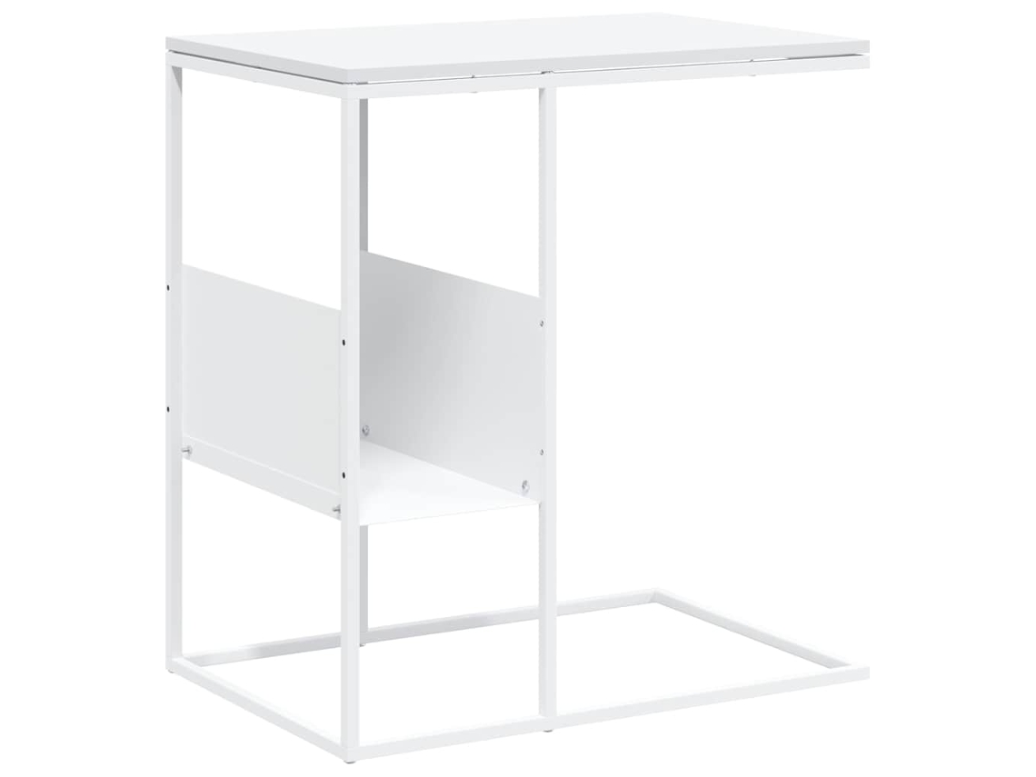 Mesa auxiliar de madera blanca MAISON EXCLUSIVE 55x36x59,5 cm