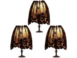 3pcs Funda De Lámpara De Halloween Con Encaje Negro Telaraña Araña Para Decoración Interior Fiesta Navideña