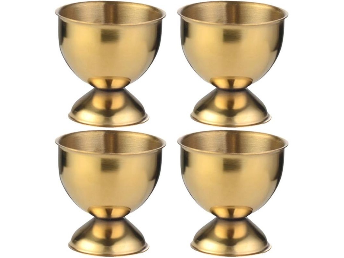Set De 4 Bandejas De Huevos De Acero Inoxidable Con Portahuevos Para Huevo Duro O Blando Ideal Para Hogar Y Restaurante