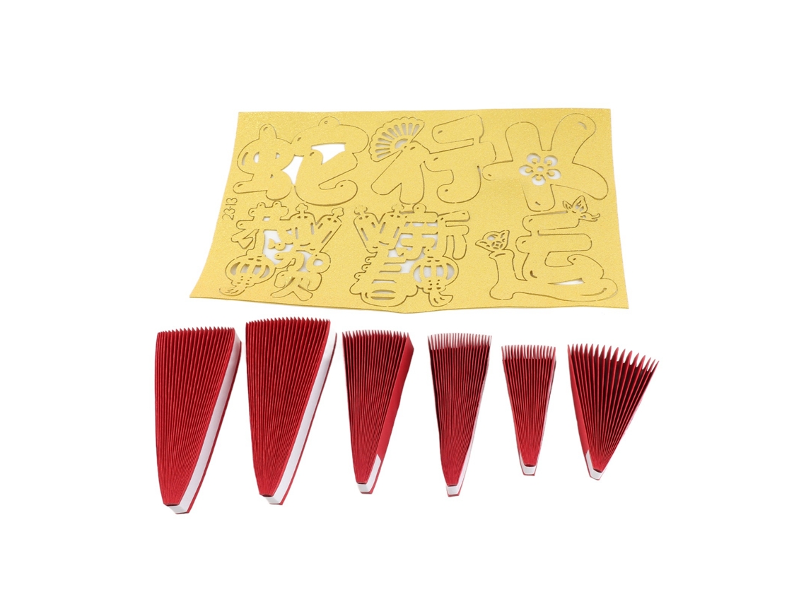 Juego De Abanicos De Papel Rojo Decorativos Con Forma De Flor Para El Festival De Primavera Del Año Nuevo Chino