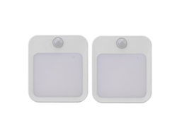 2026-2pcs Luz Nocturna Con Sensor De Movimiento Mini Led Blanco Cálido Con Brillo Ajustable Enchufable