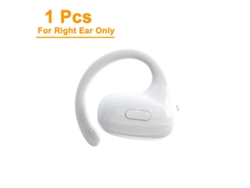 (blanco) Auricular Bluetooth Derecho Con Gancho Para La Oreja, Micrófono Hd, Auricular Deportivo Para Música Hifi