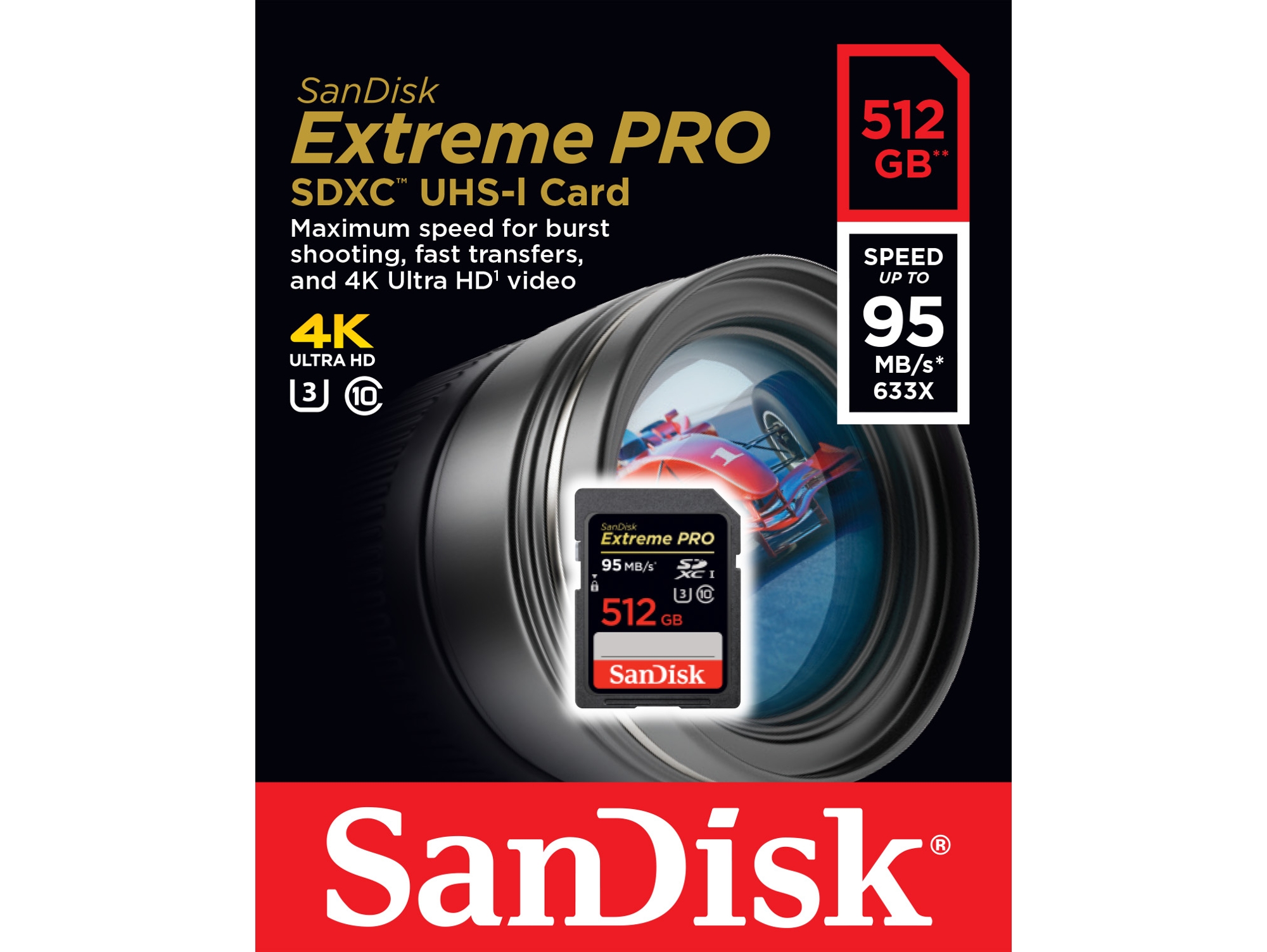 Tarjeta de Memoria SANDISK Extreme Pro 512GB 95MB U-I