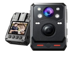 Cámara corporal B20 de 128 GB, Full HD 1080P, portátil, con tarjeta SD extraíble de hasta 128 GB, compatible con visión nocturna y cámara Yizhood roja y azul (negra).