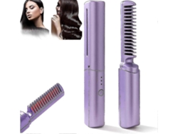Mini cepillo iónico para alisar el cabello, peine eléctrico con 3 ajustes de calor para viajes portátiles Nostalgia88