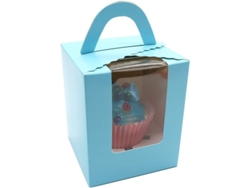 10 Cajas De Papel Kraft Para Cupcakes Con Ventana Y Asa, Cajas De Regalo Individuales Portátiles