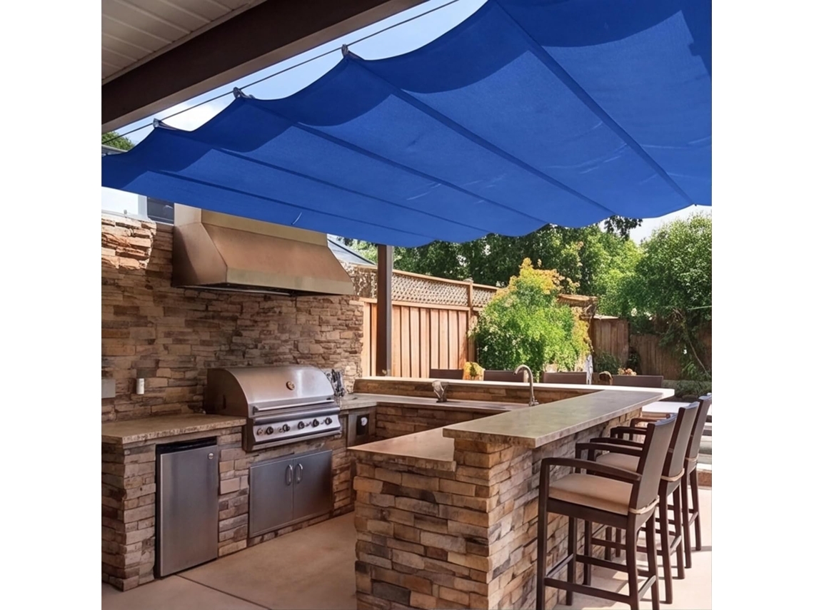 Vela De Sombra (50 X 220 Cm) Retráctil Wave Impermeable Poliéster , Resistente A La Intemperie