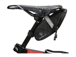 Bolsa para sillín de bicicleta, bolsas para guardar bicicletas, herramienta trasera impermeable debajo del asiento, bolsa para manillar con correa YEMAESRE