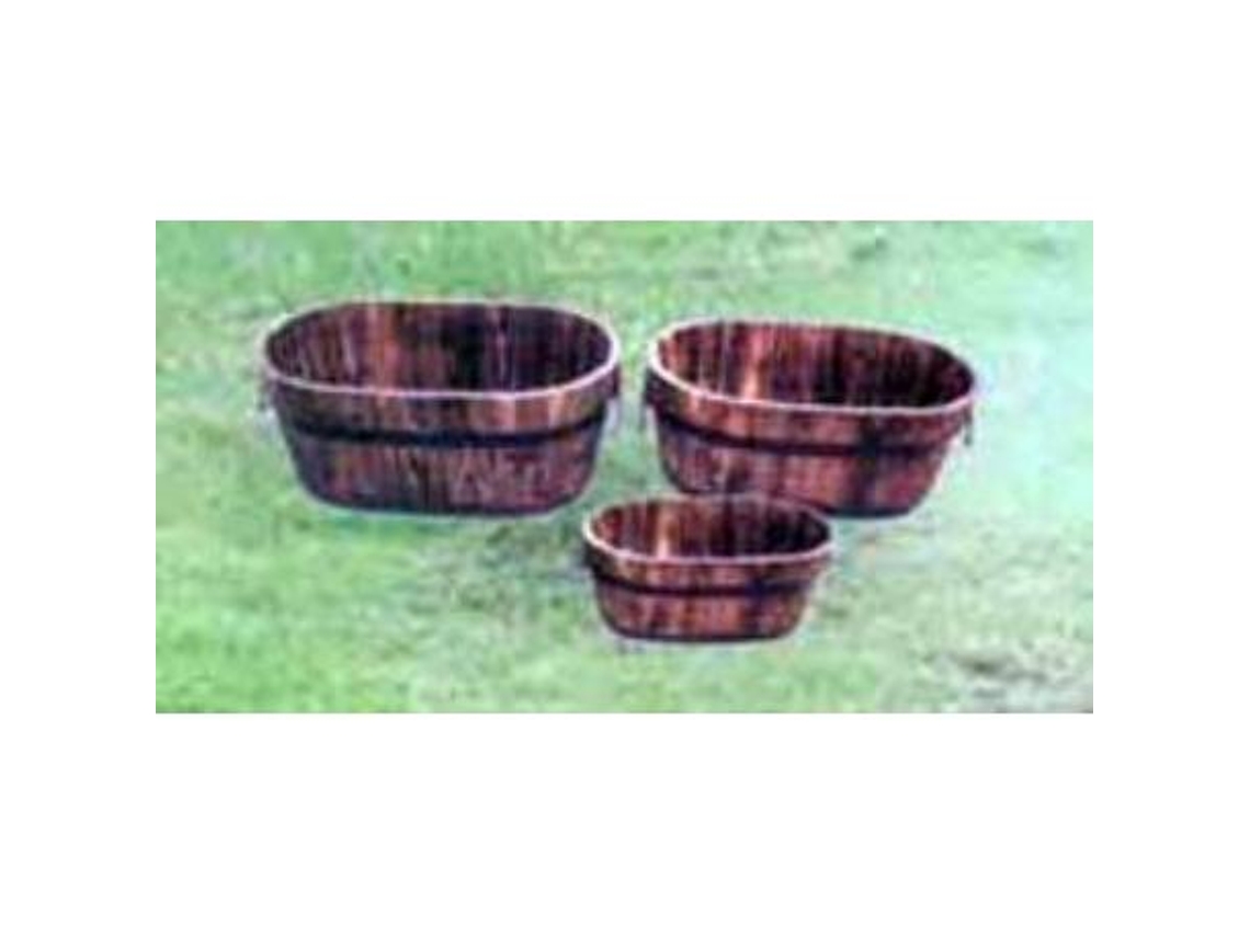 Bambu set 3 macetas de madera 45x27x19 39x23x17 32x17x14 cm 280b
