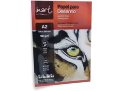 Bloc de Dibujo INART A2 180g (A2 - Liso - 24 Hojas)
