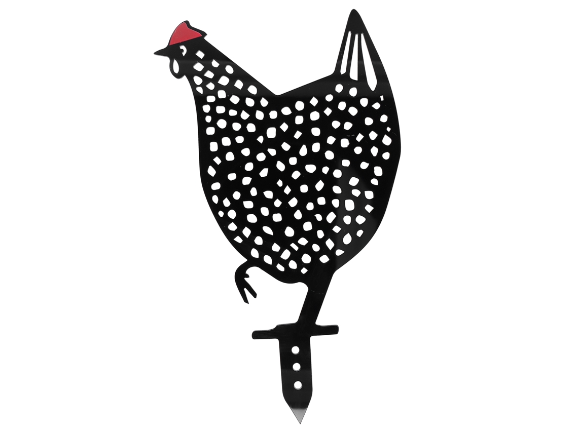 Pollo negro decorativo con recortes de animales CHABERLU