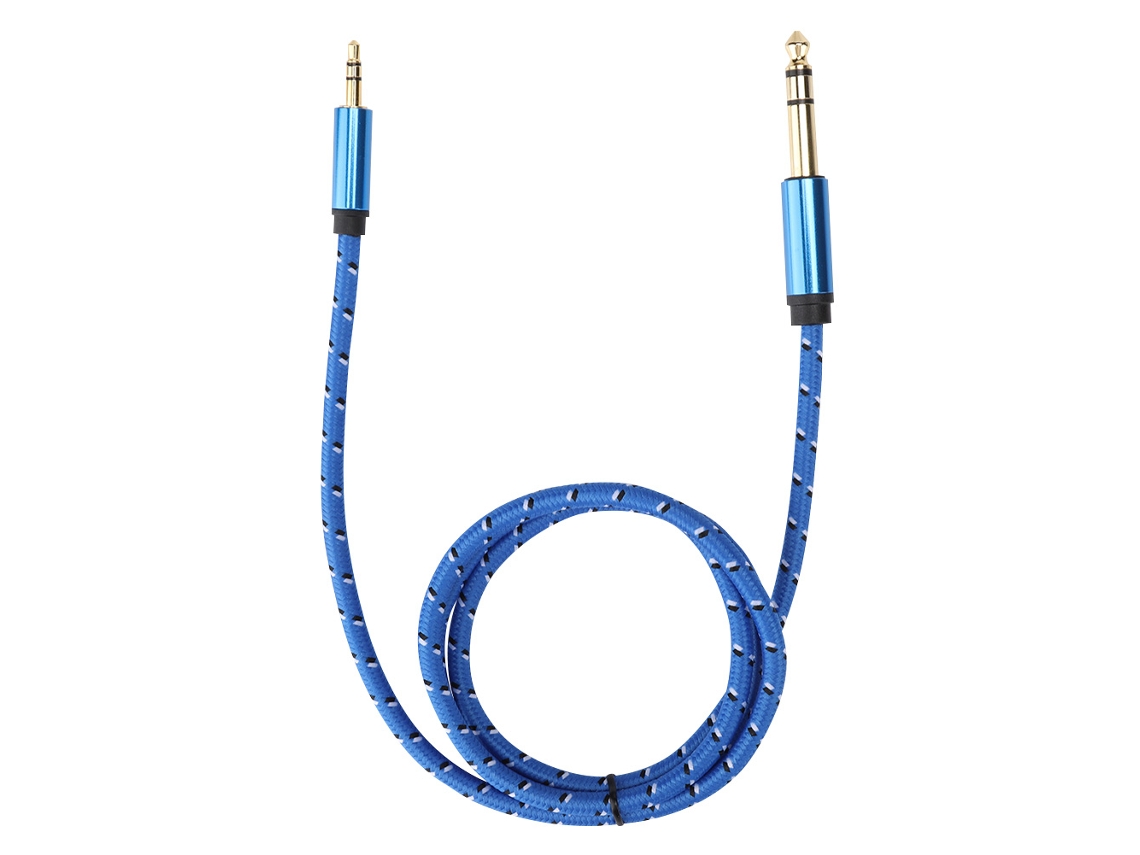 Cable De Audio Estéreo De 3,5 Mm Macho A 6,35 Mm Macho Para Amplificador, Guitarra Eléctrica, 1 M