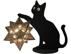 Lámpara LED creativa con forma de gato para decorar el dormitorio, segura y elegante, con conexión en U (Vayotoy)