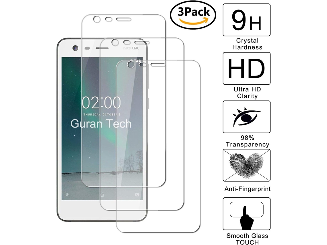 Conjunto de Protectores de Pantalla Smartphone Arranhões para Nokia 2 HONGWE. (3un)