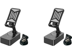 Soporte Plegable Para Teléfono Móvil (2 Unidades) Con Altavoz Bluetooth Y Función De Carga.