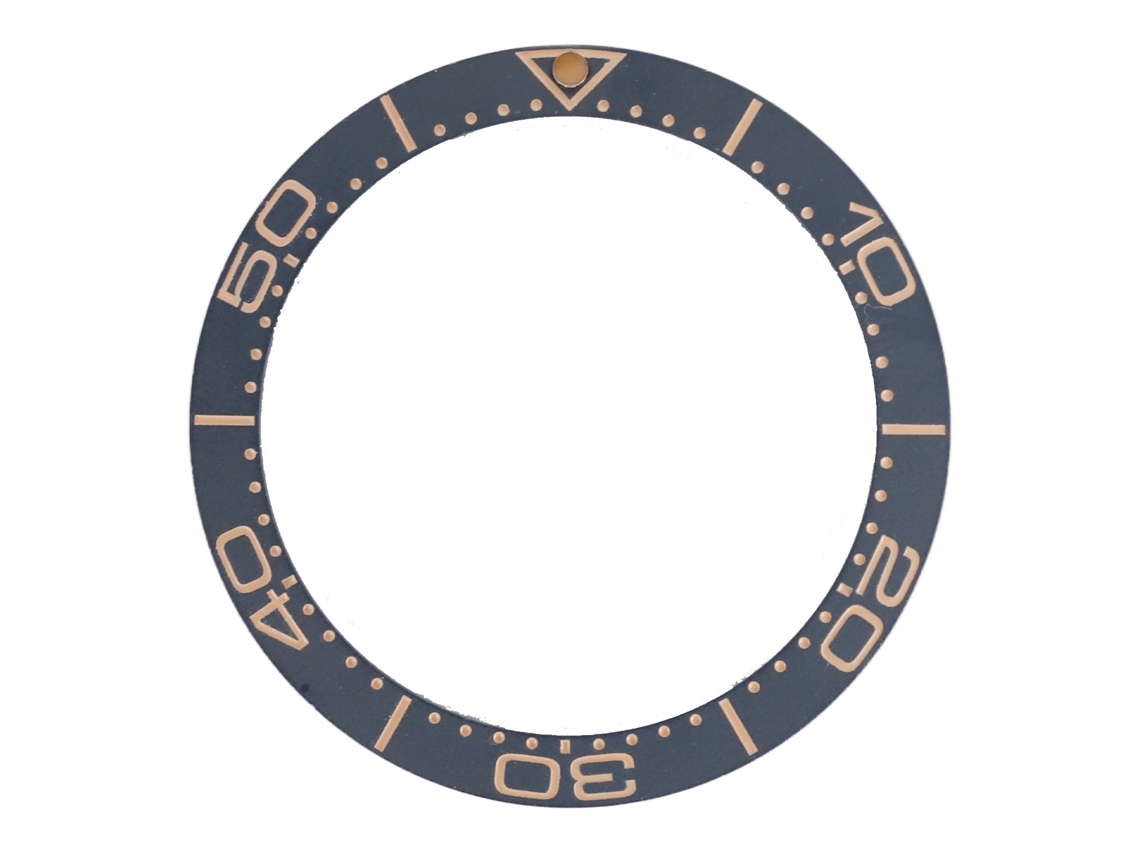 Inserto De Bisel De Cerámica De 38 Mm Para Reloj, De Repuesto, Con Efecto Arenado Azul Oscuro.