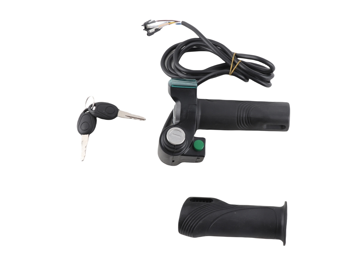 Vlrla-kit De Mango De Acelerador Para Bicicleta Eléctrica Control De Velocidad Con Pantalla De Letras Rojas Llave De Bloqueo Accesorios De Bicicleta 2 Pcs