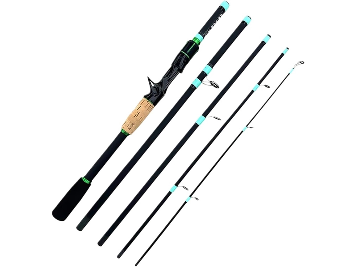 Caña De Pescar Ultraligera Para Casting 1,8/2,1 M, 4/5 Secciones, Carbono, Señuelos, Peso Cebo, Potencia 3,...