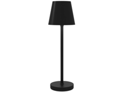 Lámpara de mesa con luces LED, inalámbrica, recargable por USB, 3 colores, Ø11,2 x 36,5 cm, negra, ZENCORE SERVICES