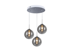 Lámpara Colgante De Vidrio Gris Diam.28Cm G9 Con 3 Luces Lámpara De Mesa De Comedor Moderna Y Colorida Lámpara De Salón NETTLIFE