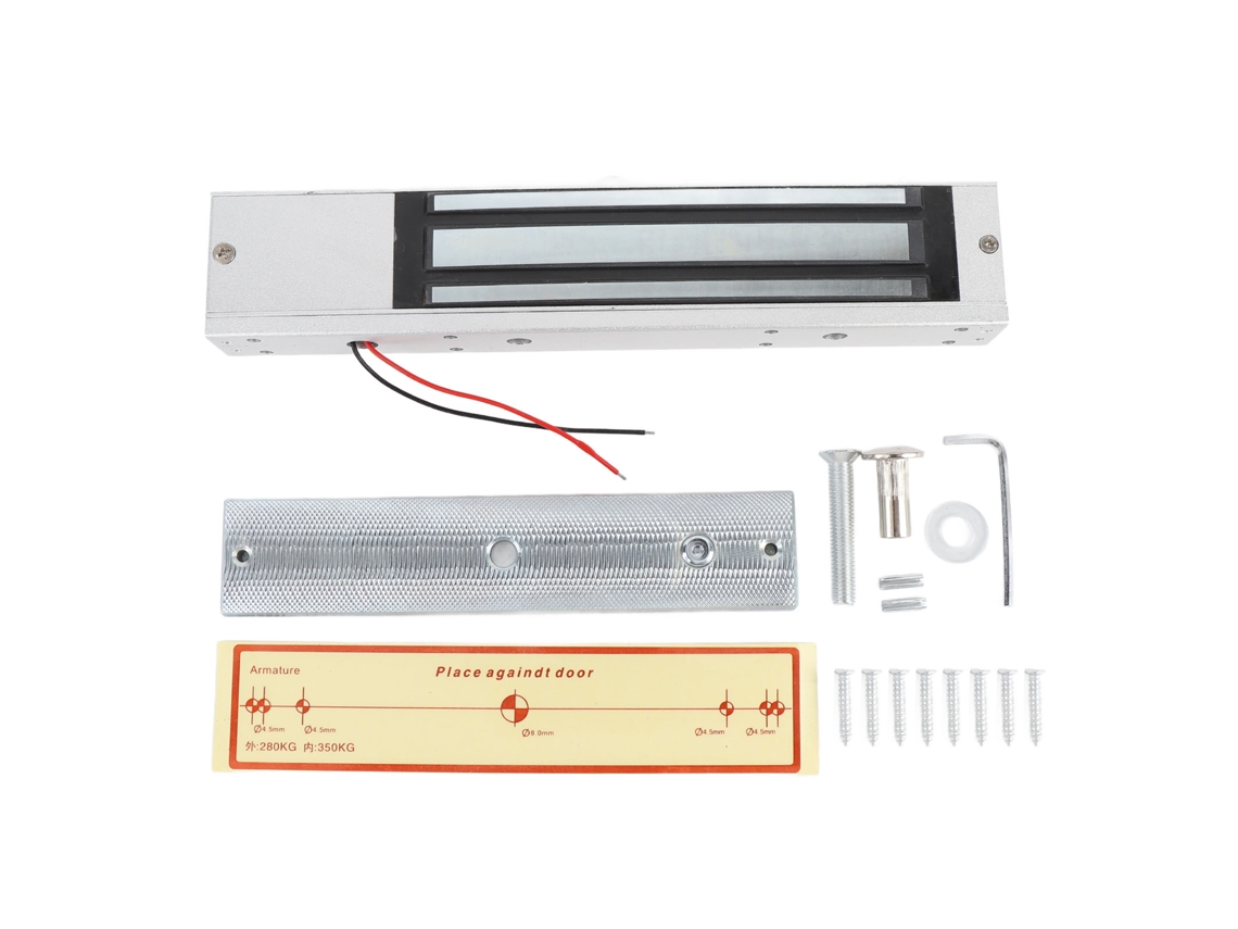 Cerradura Electromagnética De 280 Kg (600 Lbs), 12 V, Modo Nc, Para Puertas De Vidrio, Madera Y Metal.