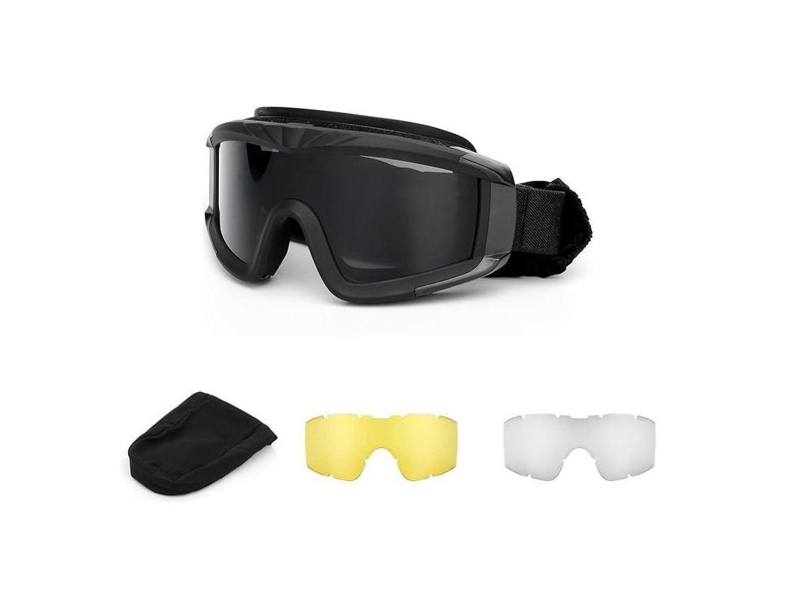 Gafas Tácticas De Esquí Y Deporte En Tpu - Protección Uv Y Antivaho - Negro