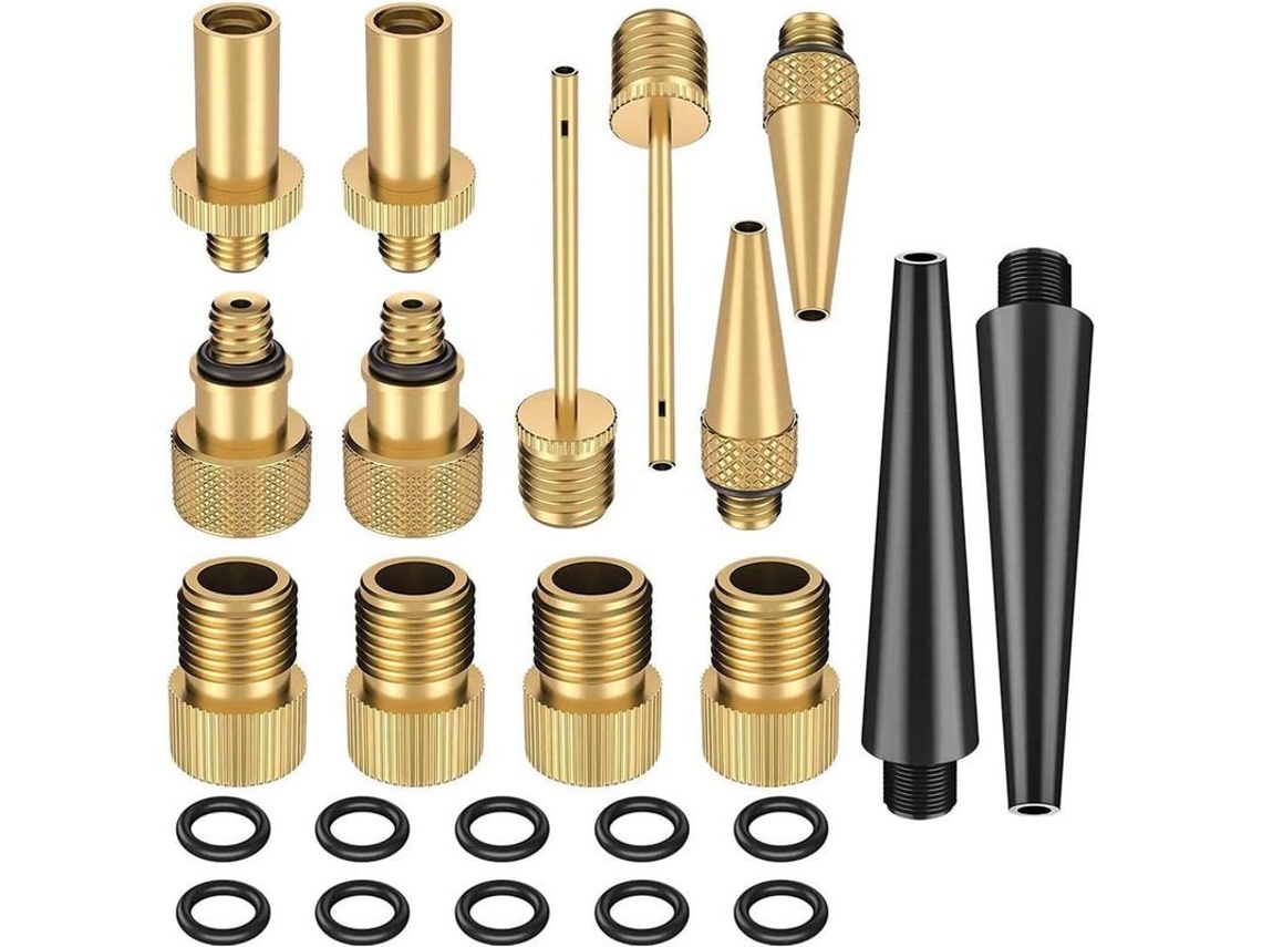 Adaptadores Para Válvulas De Bicicleta, Kit De Inflado De 24 Piezas, Compatible Con Válvulas Y Bombas Dv, Av Y Sv.