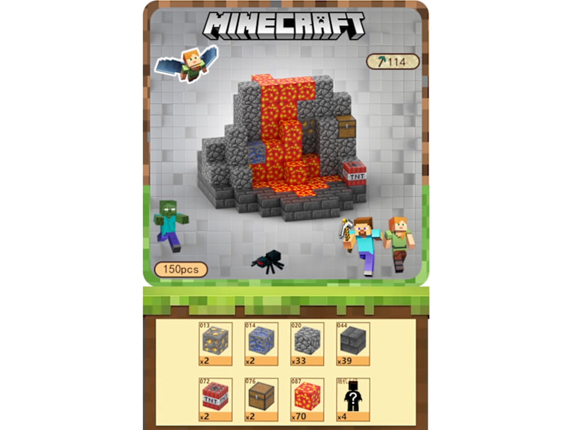 Set De 150 Bloques De Construcción Magnéticos Con Diseño De Montañas, Incluye 4 Minifiguras Y Es Un Juguete De Construcción Para Niños.