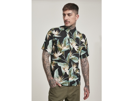 Camisa URBAN CLASSICS Hombre (Multicolor - XL)