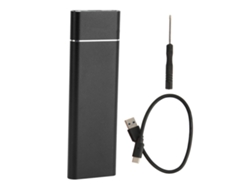 Enclosure Ssd M.2 Pcie Nvme Sata Dual Protocol Type C Alta Velocidade Alumínio Preto