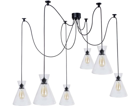 Lámpara de Techo TOSEL Krake (Negro - E14 - Máx. 40W - Metal)