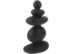 Decoración Para Acuarios Kichouse – Mini Kit De Piedras Zen Con 5 Piedras Apiladas – Escultura De Piedra Equilibrada